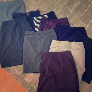 Lot of 10 pencil skirts size 4